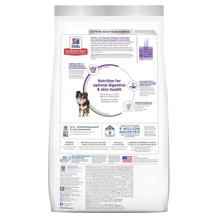 Hill's Science Diet Adult Sensitive Stomach & Skin Small & Mini Dry Dog Food 1.81kg - Just For Pets Australia