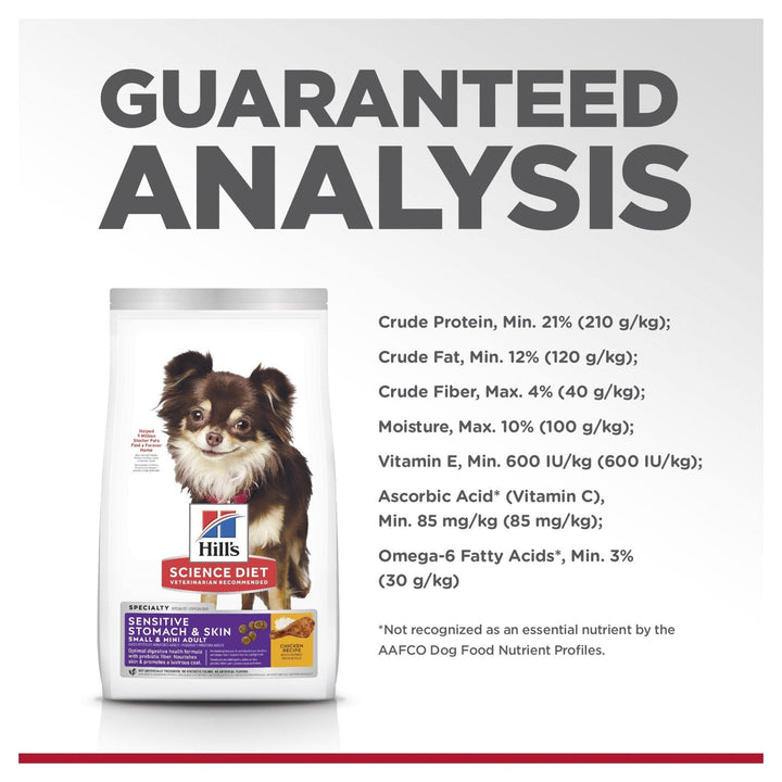 Hill's Science Diet Adult Sensitive Stomach & Skin Small & Mini Dry Dog Food 1.81kg - Just For Pets Australia