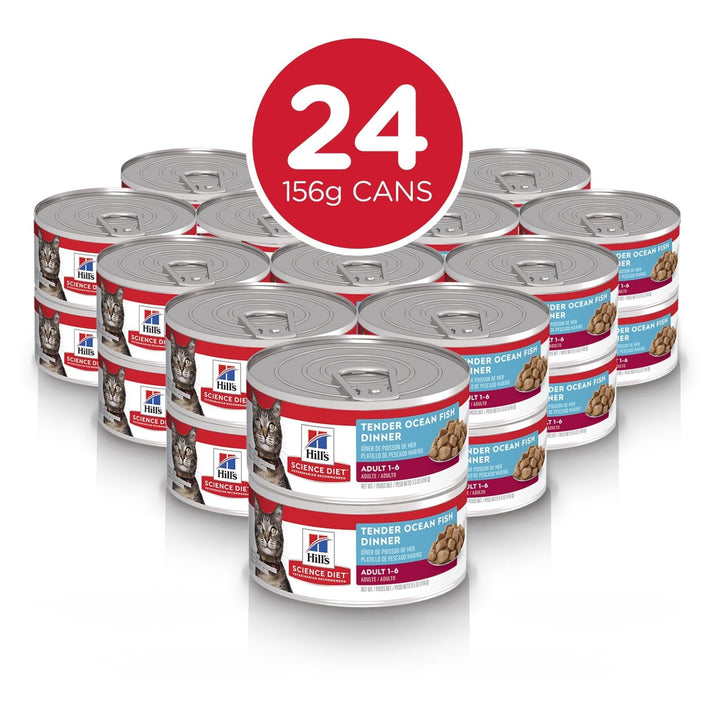 Hill's Science Diet Adult Tender Tuna Dinner Canned Cat Food, 156g, 24 Pack - Just For Pets Australia