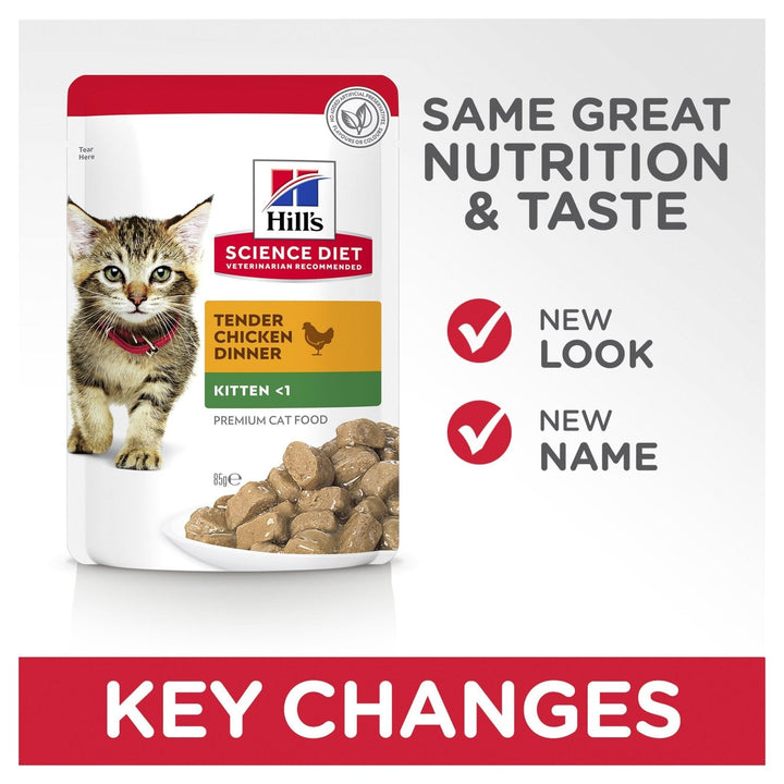 Hill's Science Diet Kitten Chicken Cat Food pouches 85g - Just For Pets Australia