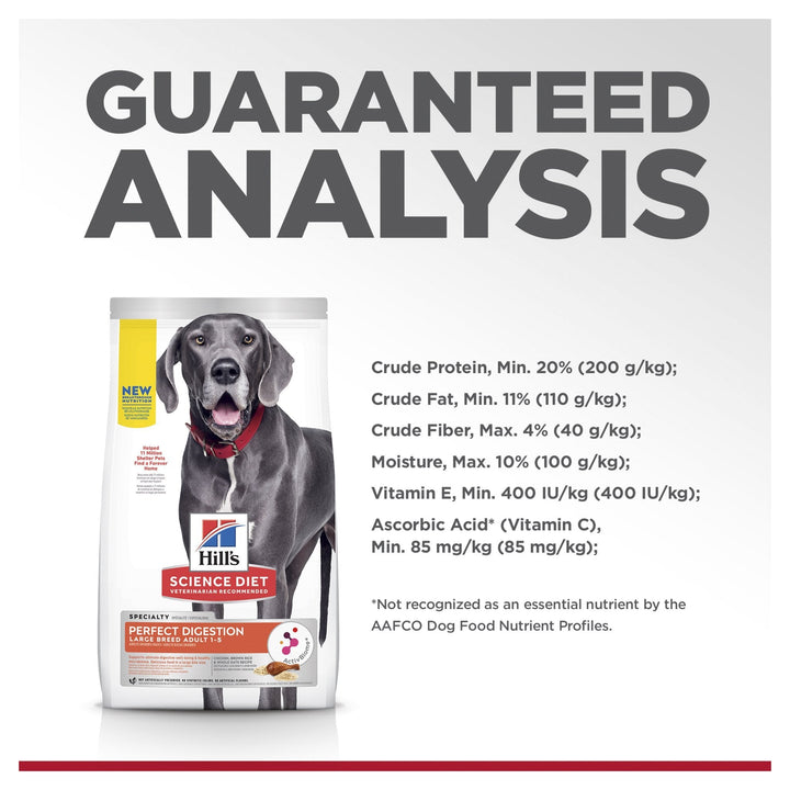 Hill's Science Diet Perfect Digestion Adult Large Breed Dry Dog Food - Just For Pets Australia