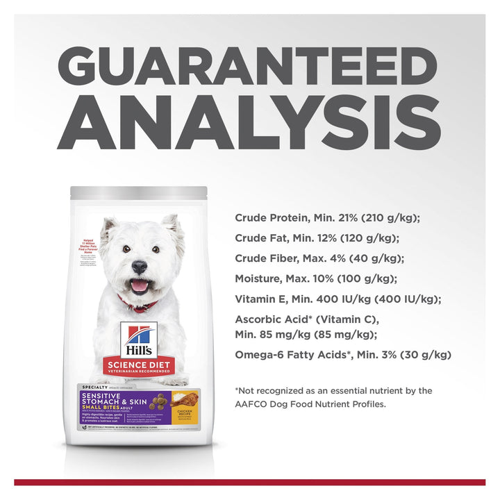 Hill's Science Diet Sensitive Skin & Stomach Adult Small Bites Dry Dog Food - Just For Pets Australia