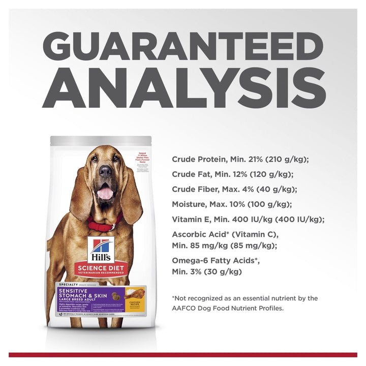 Hill's Science Diet Sensitive Stomach & Skin Adult Large Breed Dry Dog Food 13.6kg - Just For Pets Australia