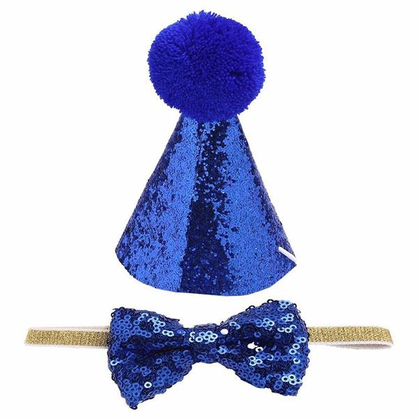 Huds and Toke Glitter Party Hat with Matching Bow Tie - Just For Pets Australia