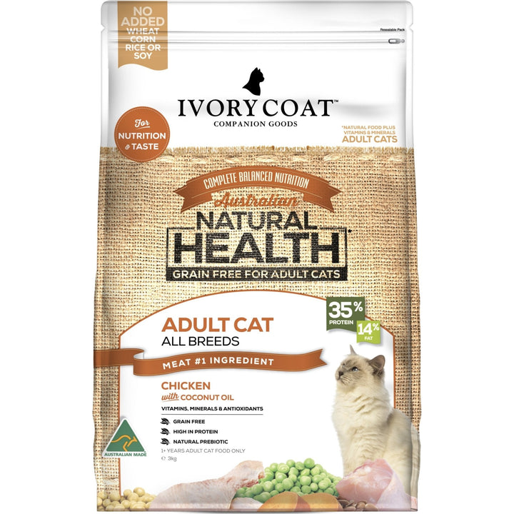 Ivory Coat Adult Chicken & Coconut Oil Dry Cat Food - Just For Pets Australia