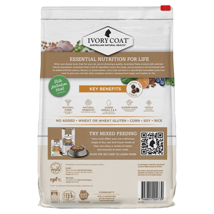Ivory Coat Adult Chicken Dry Cat Food - Just For Pets Australia