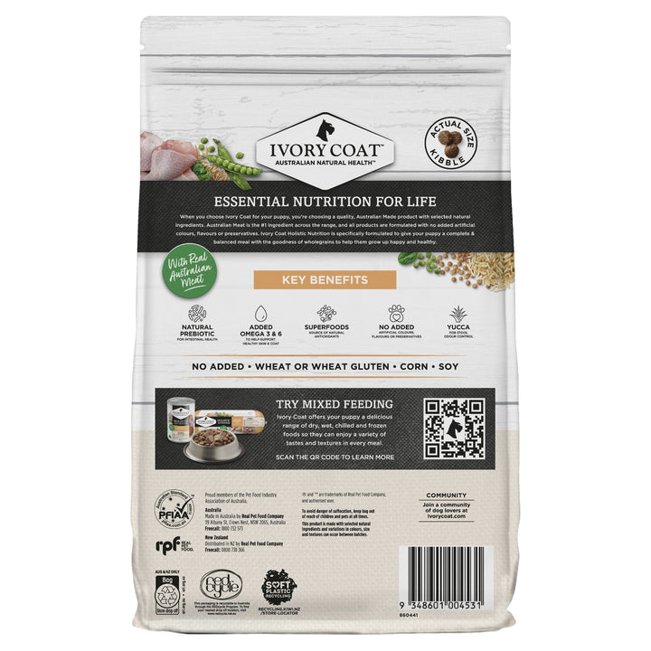 Ivory Coat Chicken & Brown Rice Dry Puppy Food - Just For Pets Australia