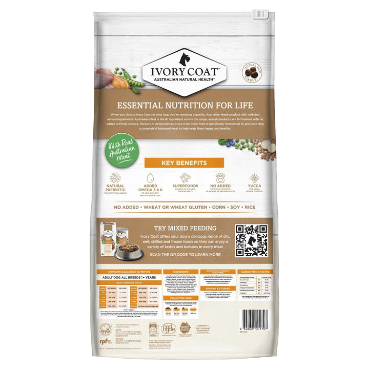 Ivory Coat Chicken Grain Free Dry Dog Food - Just For Pets Australia
