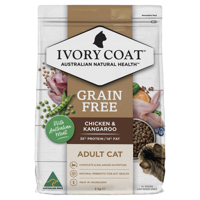 Ivory Coat Chicken & Kangaroo Grain Free Dry Cat Food - Just For Pets Australia