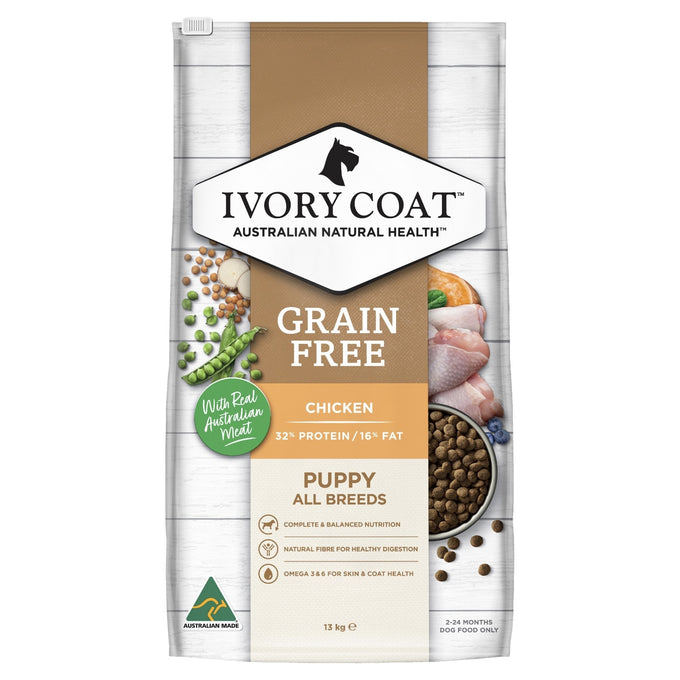 Ivory Coat Grain Free Puppy Chicken - Just For Pets Australia