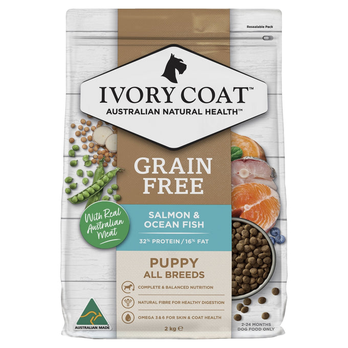 Ivory Coat Grain Free Puppy Salmon & Ocean Fish - Just For Pets Australia