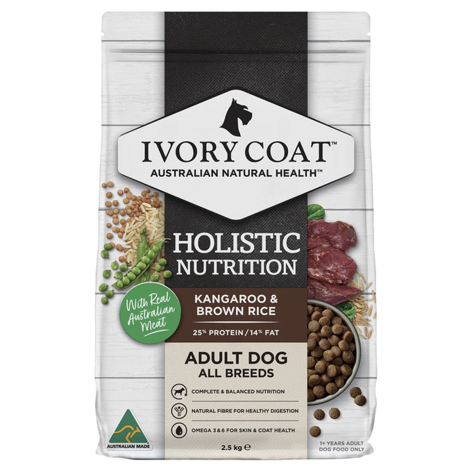 Ivory Coat Kangaroo & Brown Rice Dry Dog Food - Just For Pets Australia