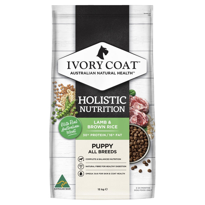 Ivory Coat Lamb & Brown Rice Dry Puppy Food - Just For Pets Australia