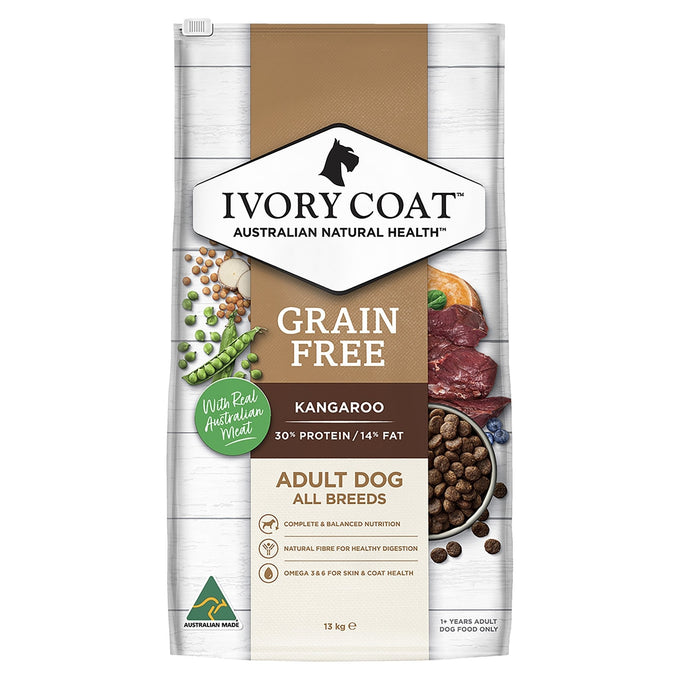 Ivory Coat Lamb & Kangaroo Grain Free Dry Dog Food - Just For Pets Australia