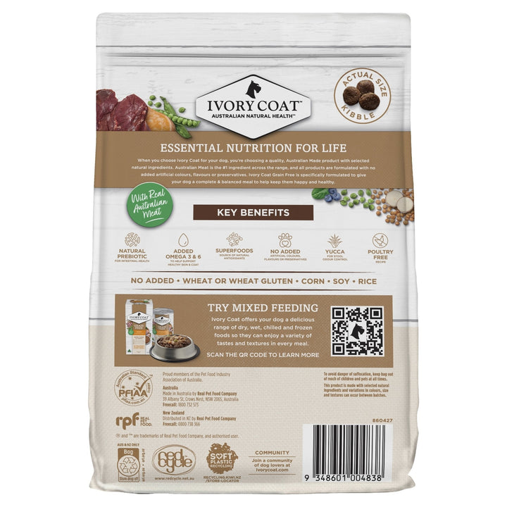 Ivory Coat Lamb & Kangaroo Grain Free Dry Dog Food - Just For Pets Australia