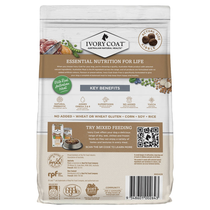 Ivory Coat Lamb & Sardine Grain Free Dry Dog Food - Just For Pets Australia