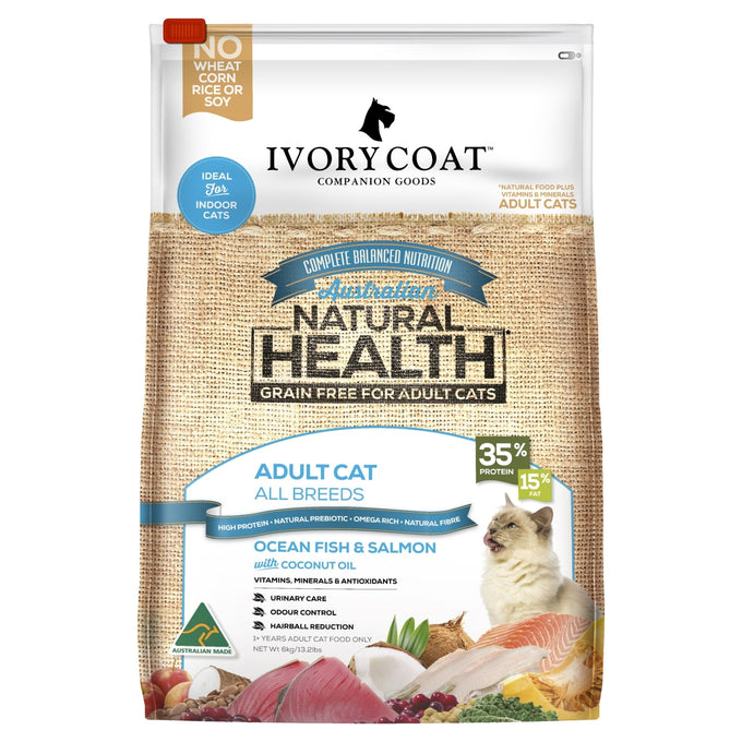 Ivory Coat Ocean Fish & Salmon Grain Free Dry Cat Food - Just For Pets Australia