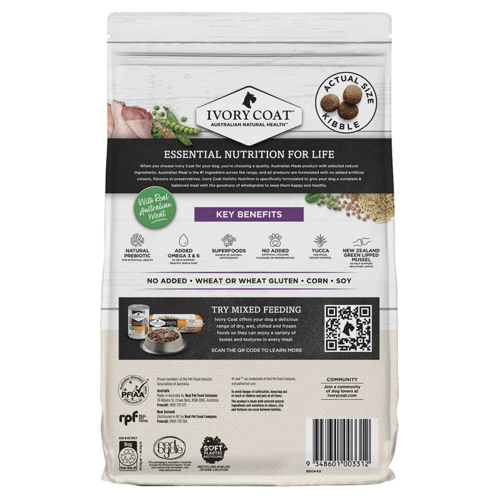 Ivory Coat Turkey & Brown Rice Large Breed Dry Dog Food - Just For Pets Australia