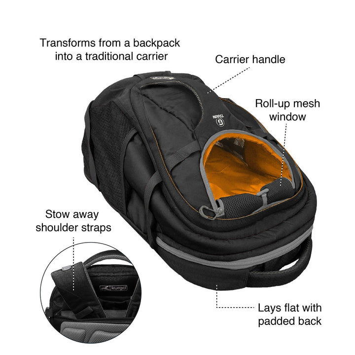 Kurgo G-Train Dog Carrier Backpack - Just For Pets Australia