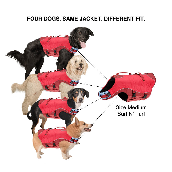 Kurgo Surf N Turf Dog Life Jacket - Just For Pets Australia