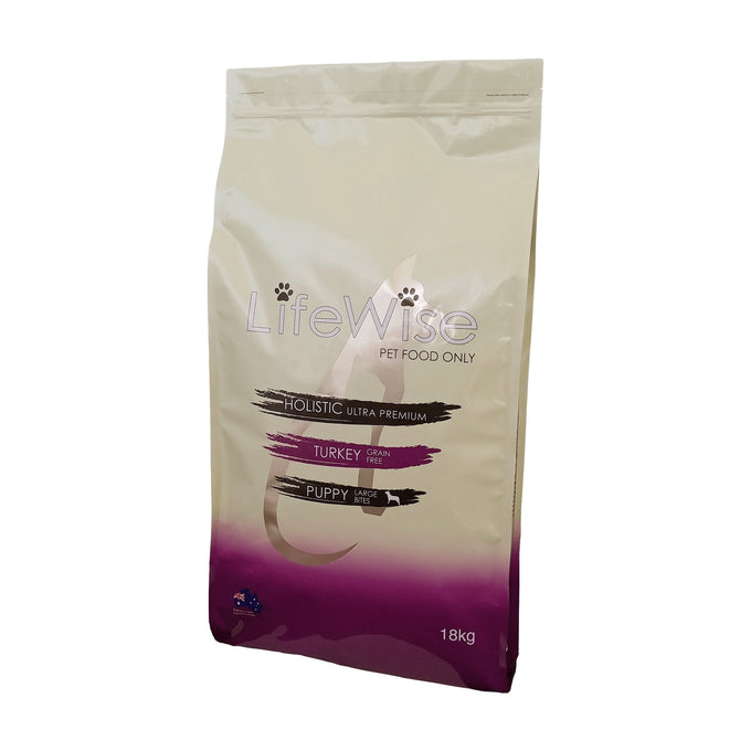 Lifewise Puppy Grain Free Turkey Large Bites 18kg - Just For Pets Australia