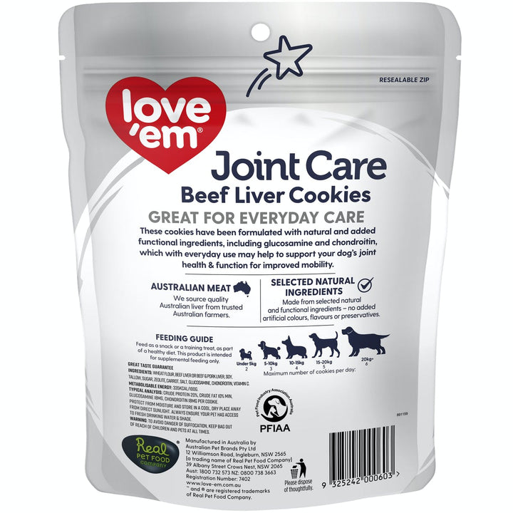love'em Beef Joint Care Dog Treats 430g - Just For Pets Australia