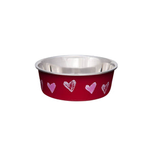 Loving Pets Bella Bowls Hearts Valentine Red - Just For Pets Australia