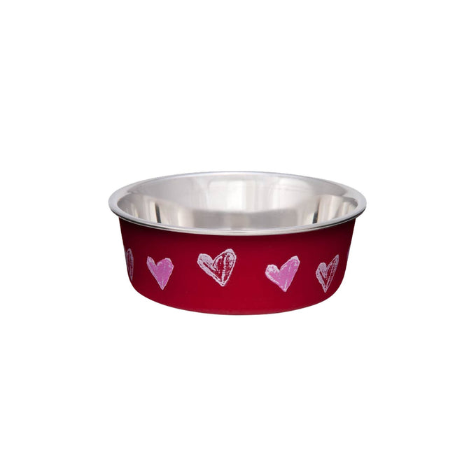 Loving Pets Bella Bowls Hearts Valentine Red - Just For Pets Australia