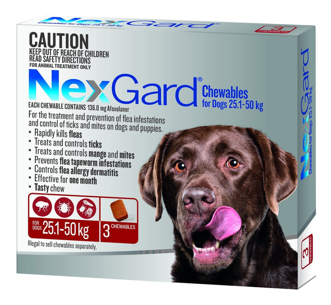 NexGard For Large Dog 25.1 - 50kg - Just For Pets Australia