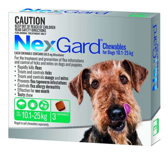 NexGard For Medium Dog 10.1 - 25kg - Just For Pets Australia