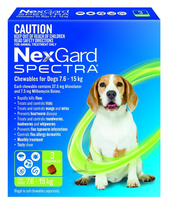 NexGard Spectra Chews For Dogs 7.6-15kg - Just For Pets Australia