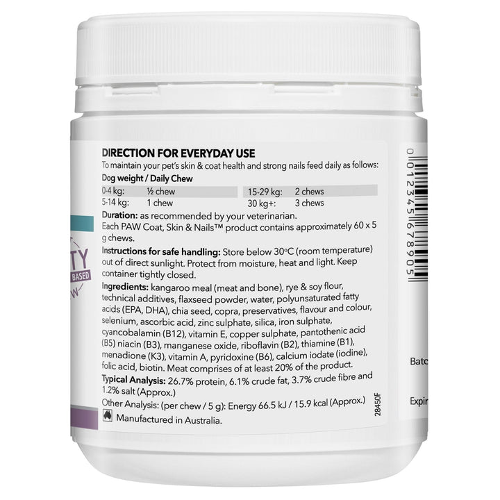 PAW Coat, Skin & Nails 300g - Just For Pets Australia
