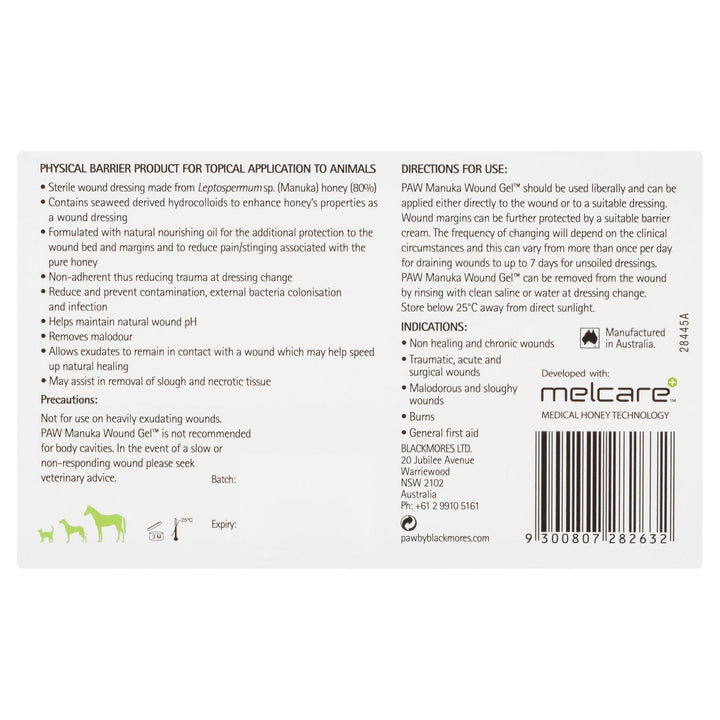 PAW Manuka Wound Gel - Just For Pets Australia