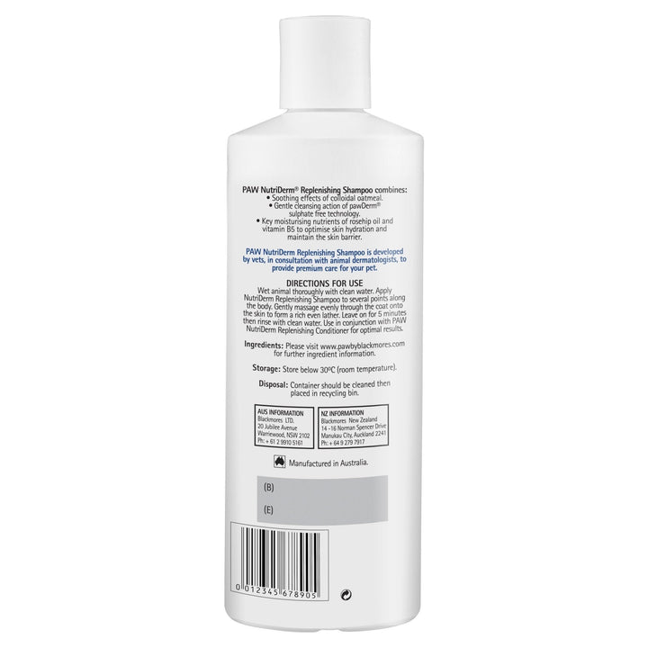 PAW Nutriderm® Replenishing Shampoo - Just For Pets Australia