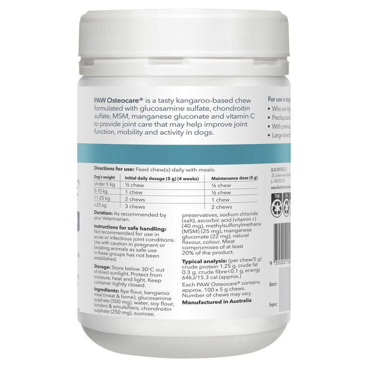 PAW Osteocare® Joint Health Chews - Just For Pets Australia