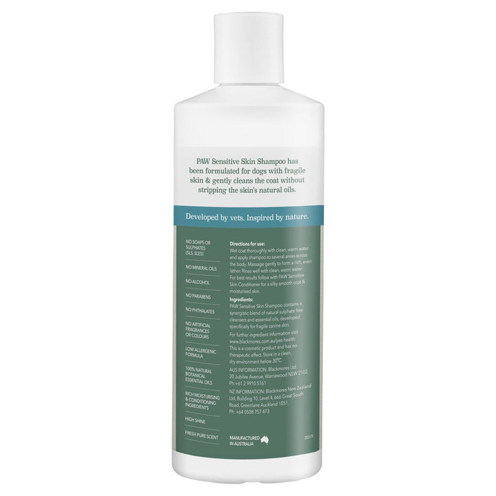 PAW Sensitive Skin Shampoo 500ml - Just For Pets Australia