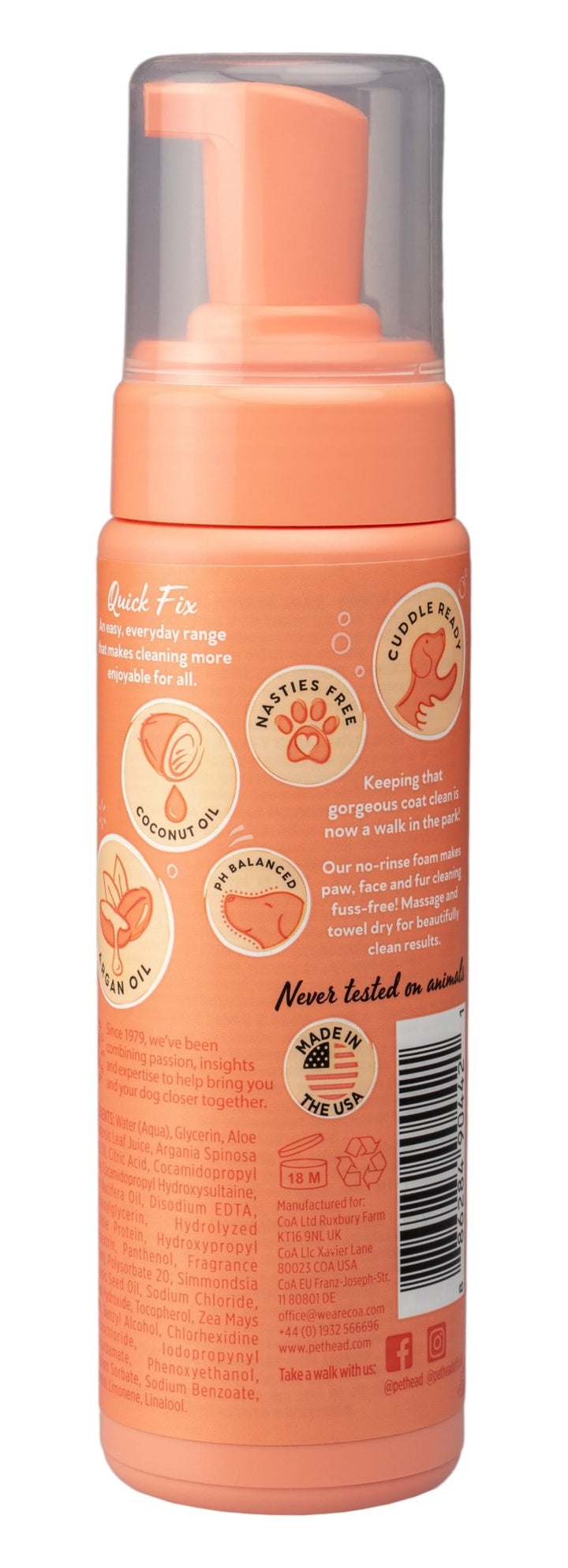 Pet Head Quick Fix Foam 200ml - Just For Pets Australia