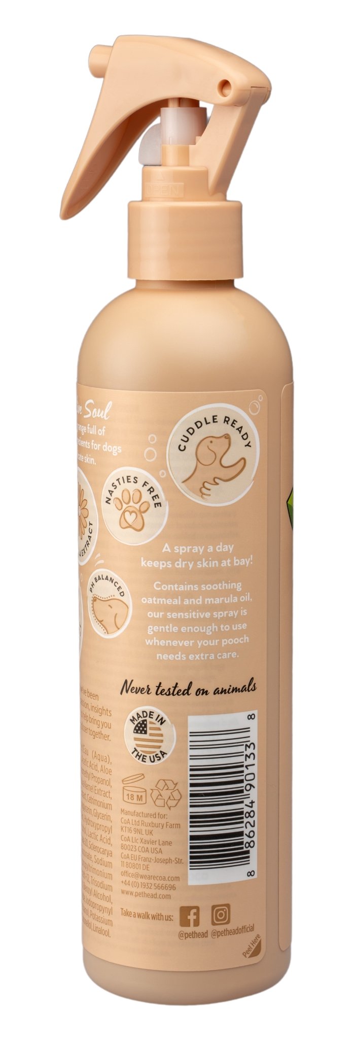 Pet Head Sensitive Soul Spray 300ml - Just For Pets Australia