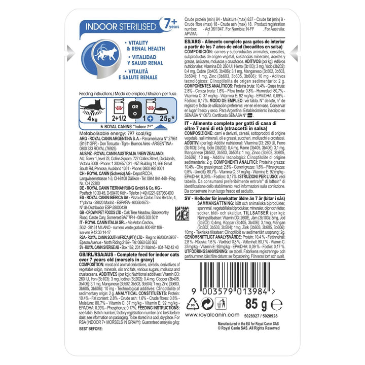 Royal Canin® Indoor 7+, 12x85g - Just For Pets Australia