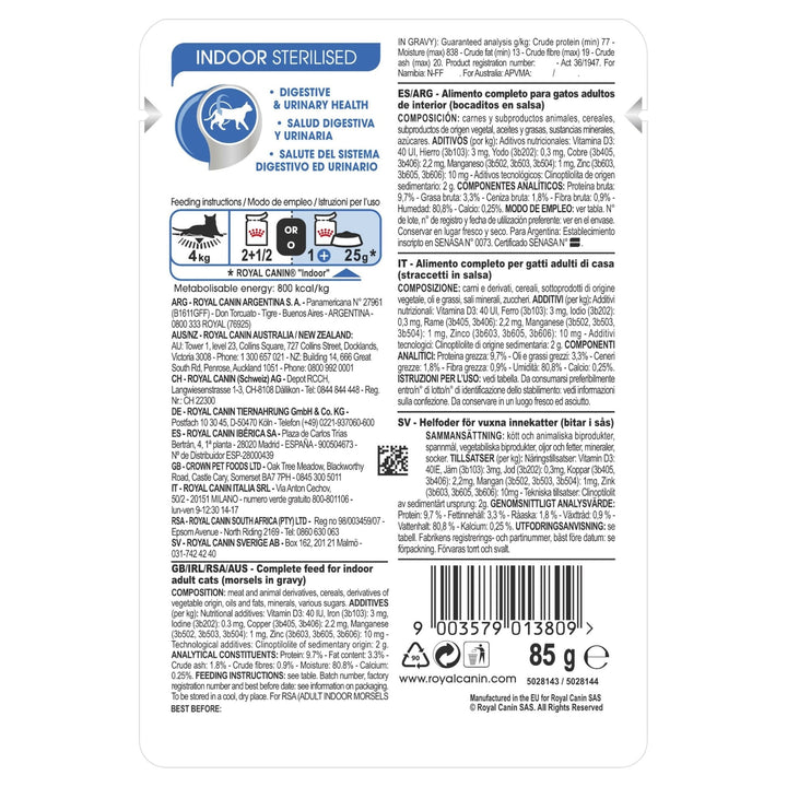 Royal Canin® Indoor Gravy, 12x85g - Just For Pets Australia
