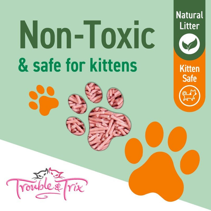 Trouble & Trix Natural Pellets Cat Litter - Cherry Blossom - Just For Pets Australia
