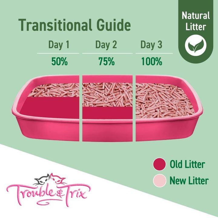 Trouble & Trix Natural Pellets Cat Litter - Cherry Blossom - Just For Pets Australia