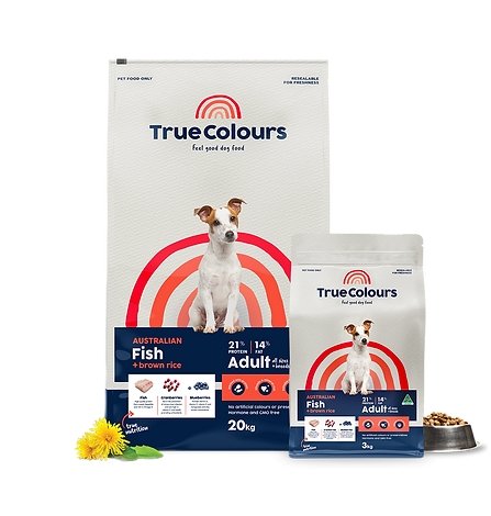 True Colours Australian Fish + Brown Rice Adult - Just For Pets Australia