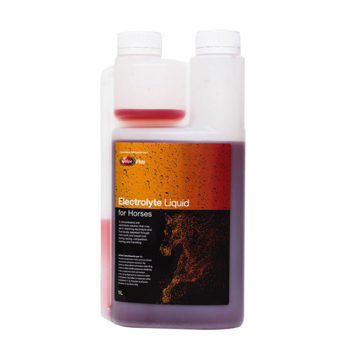 Value Plus Electrolyte Liquid for Horses 1Lt - Just For Pets Australia