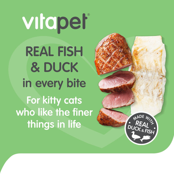 VitaPet Cat treat Duck & Fish Bites 85g - Just For Pets Australia