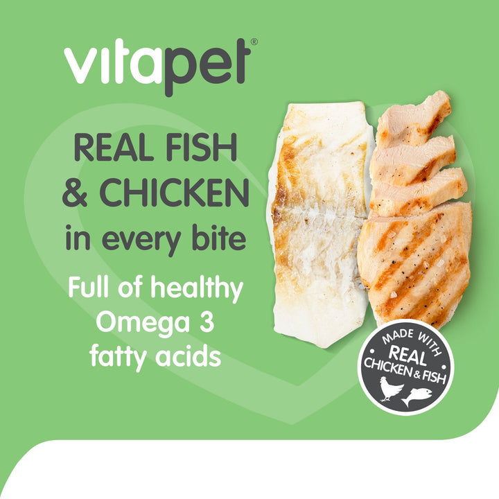 VitaPet Cat treats Chicken & Fish Bites 85g - Just For Pets Australia