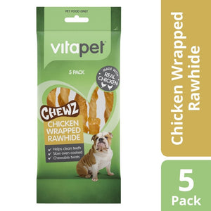 VitaPet Chewz Chicken Wrapped Rawhide - Just For Pets Australia