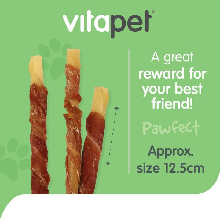 VitaPet Chewz Duck Wrapped Rawhide 5pk - Just For Pets Australia