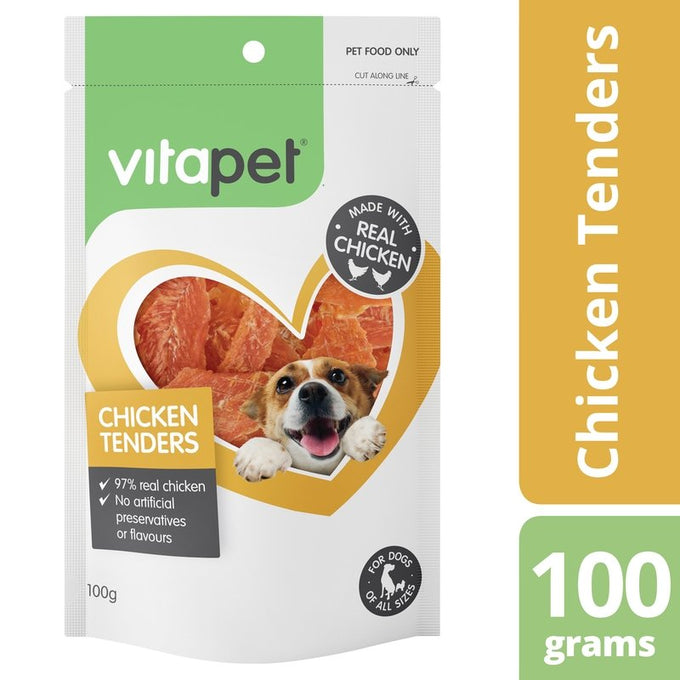 VitaPet Dog Treats Chicken Tenders - Just For Pets Australia