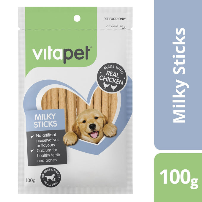 VitaPet Jerhigh Milky Sticks 100g - Just For Pets Australia